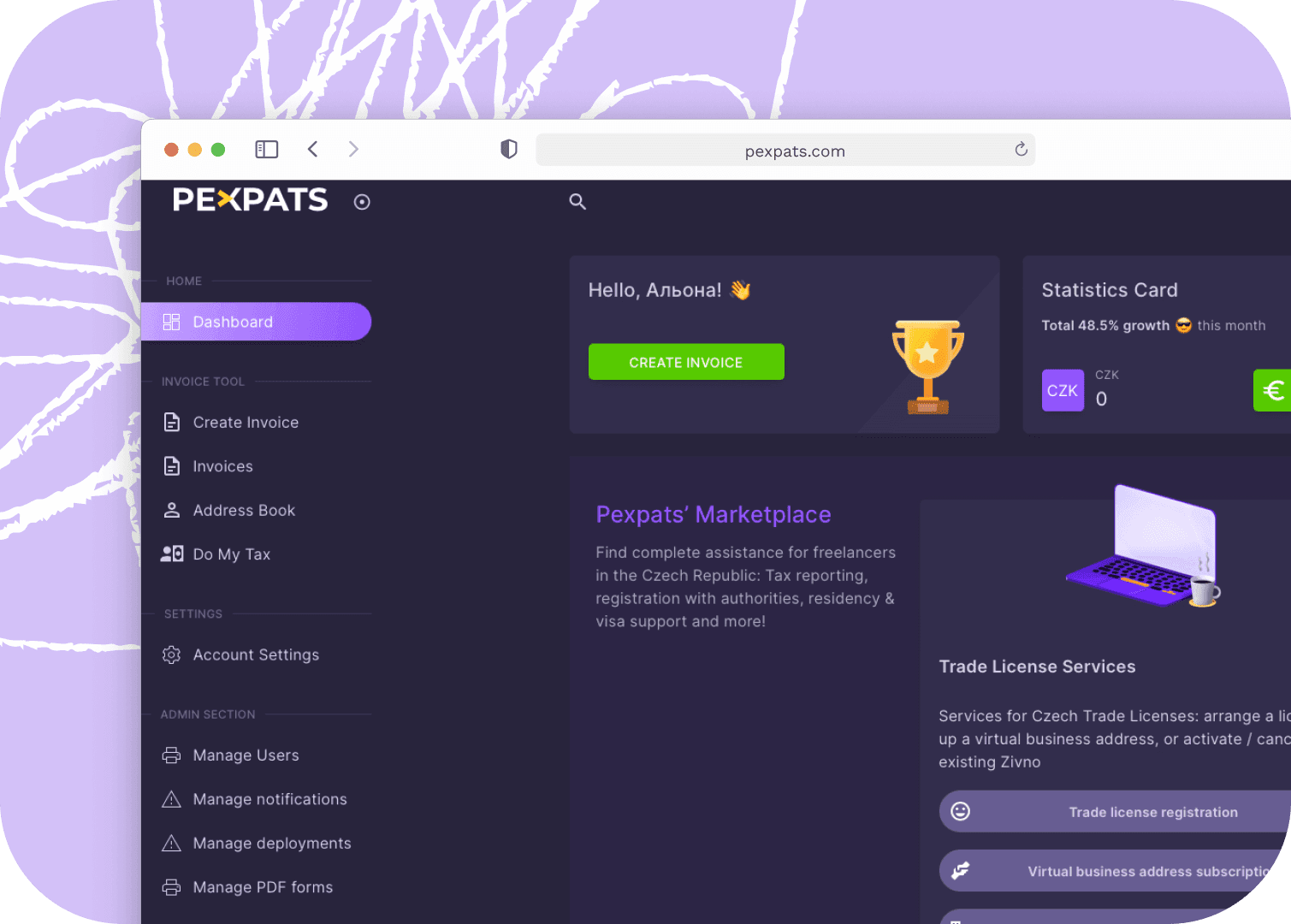 Create Invoicing Platform Account Trade License Registration