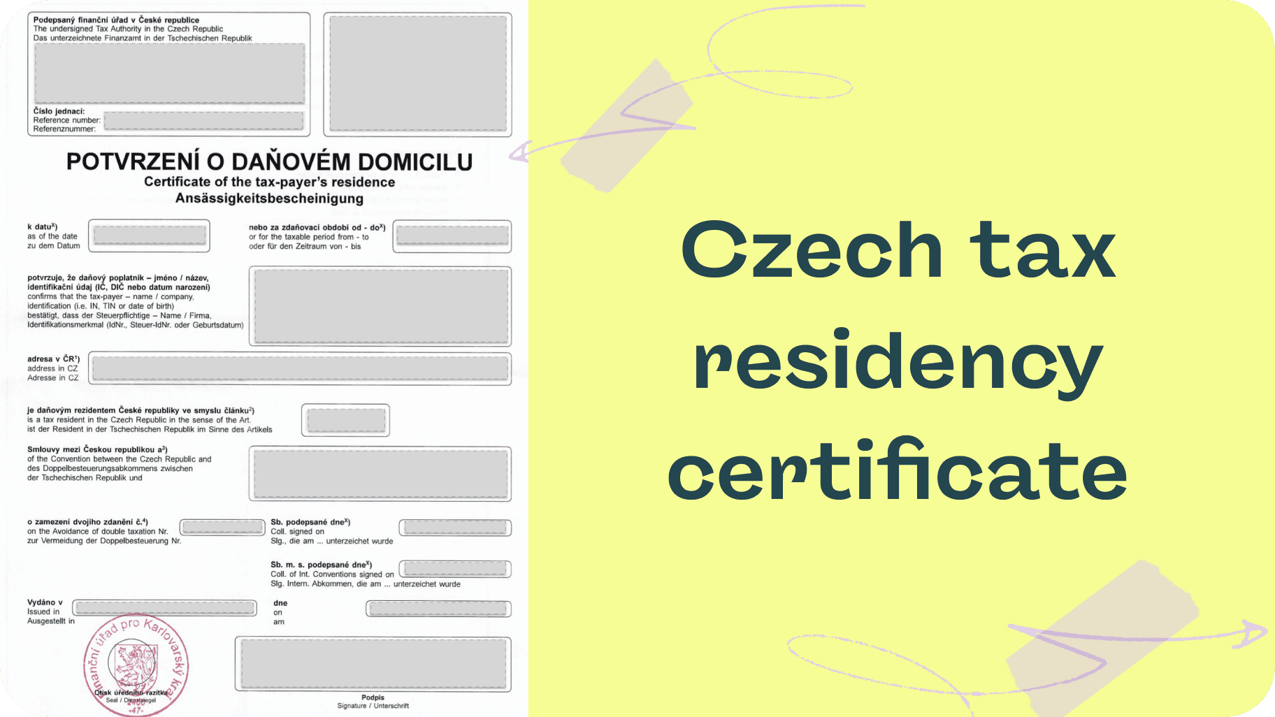 Tax domicile czech
