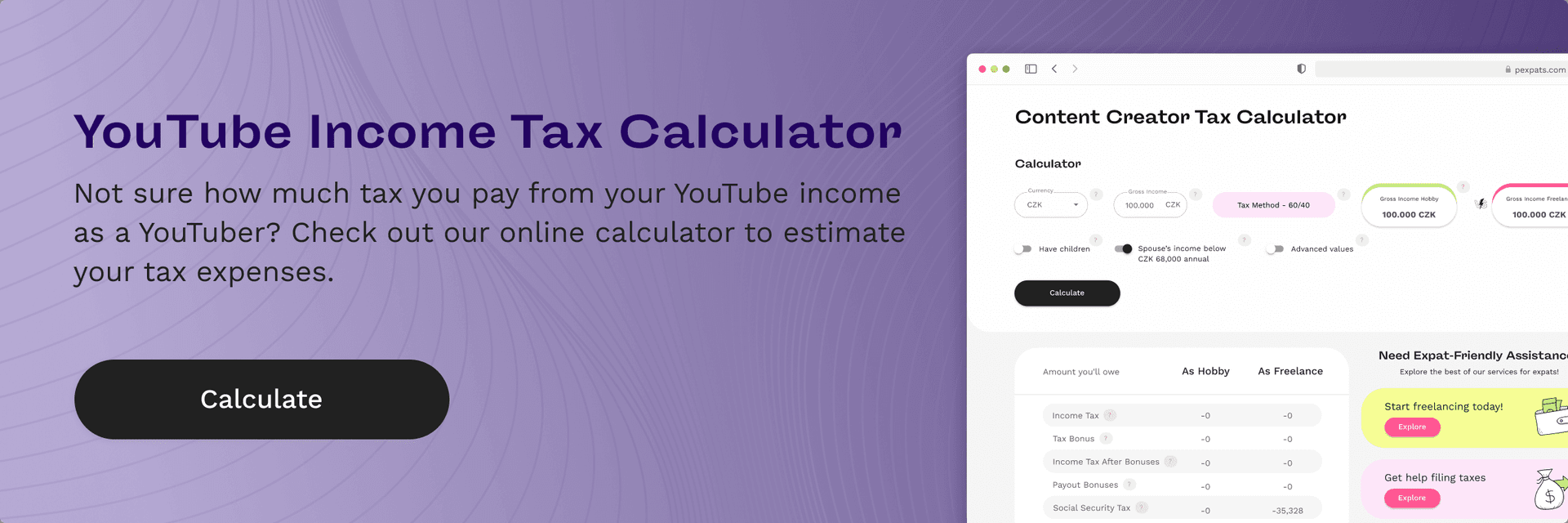 youtube income tax calculator