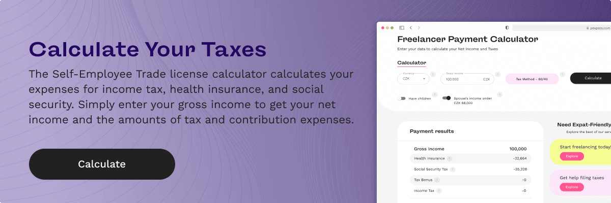 czech freelancer tax calculator